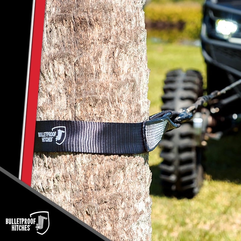 BulletProof Hitches - 2.5" x 4' Tree Saver Tow Strap - Winch Tree Saver Strap with 20,000 lbs Breaking Strength - for Offroad Recovery, ATV, UTV, & Side-by-Side - Towing Winch Recovery Straps - Image 3